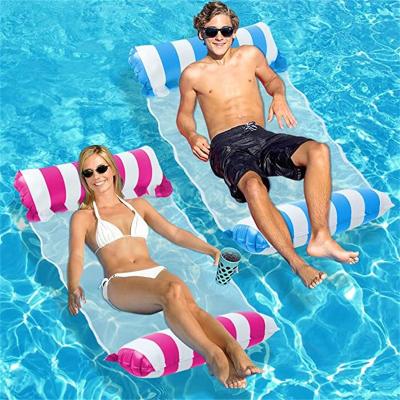 China Durable Competitive Price Custom Printed Summer Pool Float Inflatable Water Couch Hammock Pool Float Mesh Float for sale