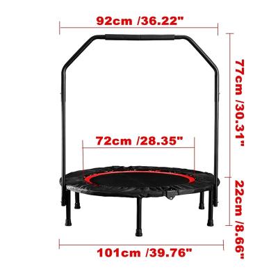 China Without Protective Net Trampoline 40inch High Quality Kids Home Indoor Kids Bounce Small Foldable Adult Fitness Rub Bed Baby Trampoline for sale