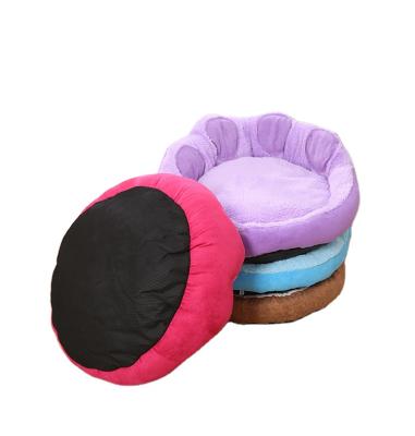 China Luxury Breathable Waterproof Soft Warm Dog Kennel Sofa Beds Soft Plush Design Comfortable Round Dog Bed for sale