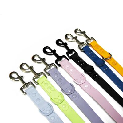 China Wholesale Custom New Arrival Pet Collars And Leashes Custom Products Ultra-Comfortable Waterproof Soft PVC Dog Leashes With Metal Hook for sale