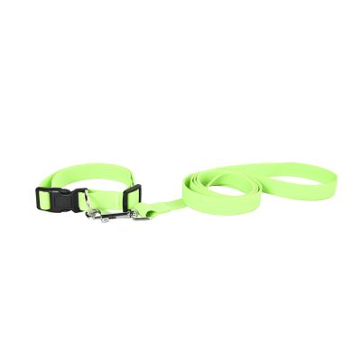 China New Color Petstar Personalized Pet Collars And Leashes Waterproof PVC Easy To Clean Dog Collar Leash for sale