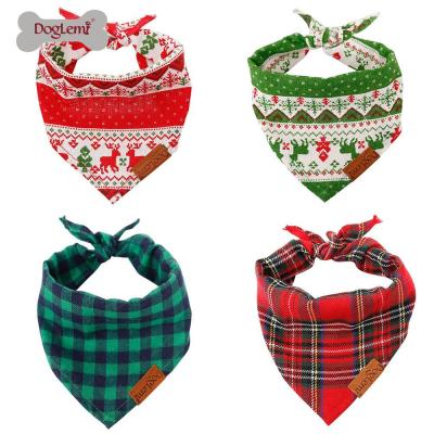 China 2021 Factory Supply Sustainable Dog Christmas Pet Clothes Main Pet Apparel & Accessories Bandana Scarves Various Pattern Pet Bow Tie Collar for sale