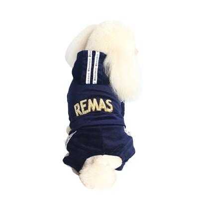 China Stocked 2021 OEM/ODM Puppy Hoodie Pet Clothes Velvet Coat DogPet Suits Winter for sale