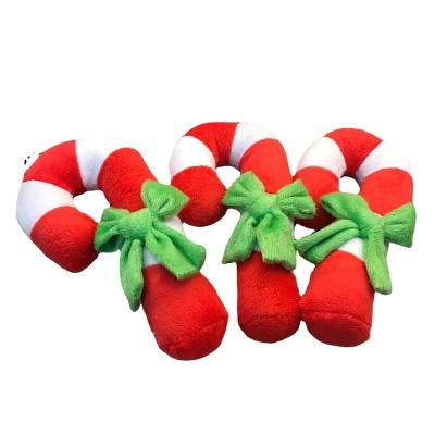 China Toys Christmas candy canes teddy bear top amazon sustainable dog pomeranian puppies molar eeeth dog toysc pet bite-resistant factor for sale