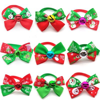 China New Christmas Factory Pet Supplies Pet Bow Tie Lights Accessories Bells Dogs Cats Dogs Bowties Wholesale Pet Collars And Leashes for sale