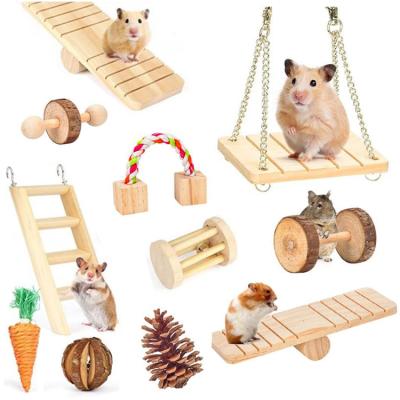 China Stocked Pet Products 2020 New Hamster Chew Toys Pine Guinea Pigs Natural Wooden Rats Chinchillas Accessories Exercise Birds Bunny Rabbi for sale