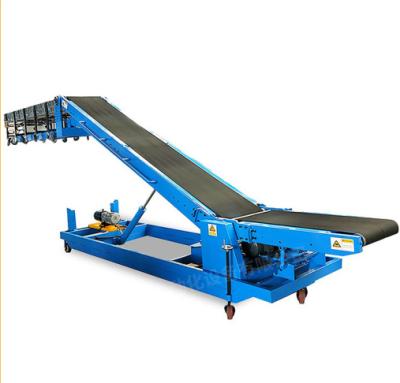 China Fire Resistant 4 Section 18.6 Meters Lifting Telescopic Belt Conveyor Truck Loading Conveyor for sale