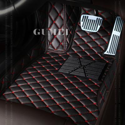 China Professional Manufacturer Anti-skid Luxury 5D All Round Original Leather Car Mats OEM Logo Non Skid Design Custom for sale