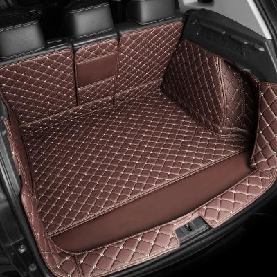 China Factory Wholesale Customized Luxury Car Trunk Anti-Slip Mat Pet Leather Waterproof Durable Car Trunk Back Mat for sale