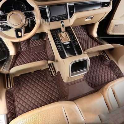 China Luxury Diamond Car Anti Slip Mats 5D 7D All Weather Anti Slip Personalized Accessories Custom Original Leather Car Interior Mats for sale