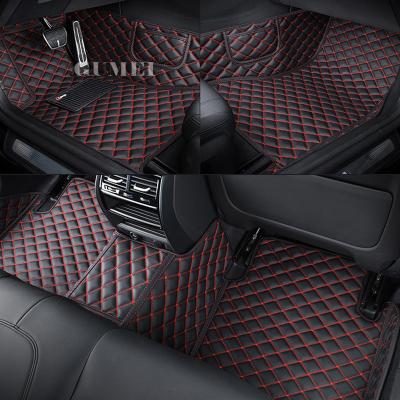 China Honeycomb Durable 5D 7D Anti-Slip Waterproof Diamond TPV Car Mat Original Luxury Custom Leather Mats for sale