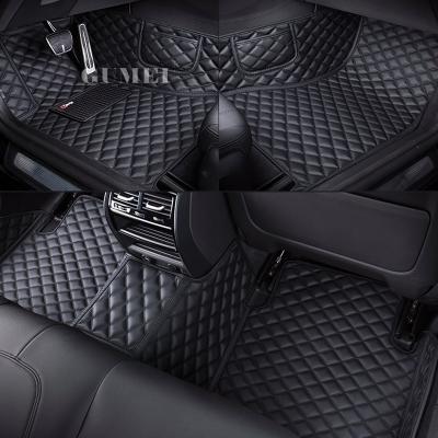 China Custom Original Luxury Leather Diamond Pet Car Floor Mats Non-Slip Winter Mat Clip Durable 5D 7D for sale