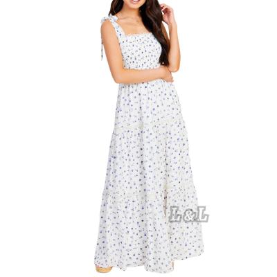 China High Quality Women Anti-Wrinkle Lingda Fashion Summer Casual Maxi Dress for sale