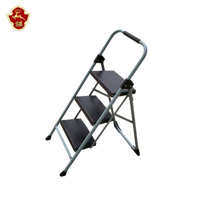 China China Market Metal Steel Step Ladder Movable Retractable 2 Folding Ladders for sale