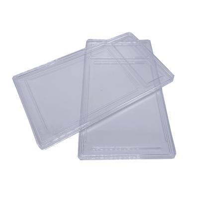 China Hot Sale High Quality Crystal Clear 75PT Sports /Archival Trading Card Holder Display Case Clear Acrylic Card Sleeves for sale