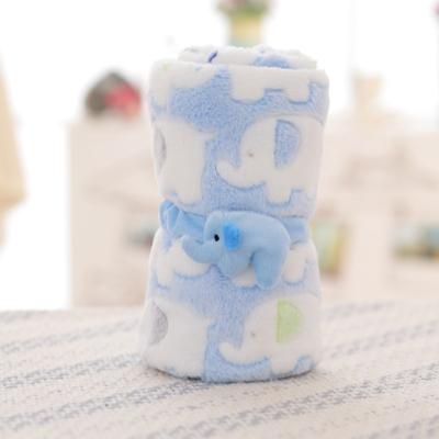 China 2020 New Arrival Custom Made High Quality Baby Elephant Plush Animal Printing Fleece Blanket For Crib Baby for sale