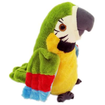 China Electric Simulation Toy Walking Talking Plush Toys Cute Parrot Plush Toy 22cm Simulation Animal Funny Record for sale