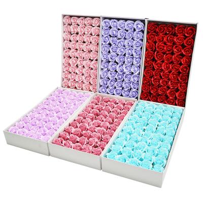 China Holiday decoration & Gift Novelty Christmas Gift For Wife Girlfriend Soap Flower Bouquet Box Flower Soap Wholesale Roses for sale