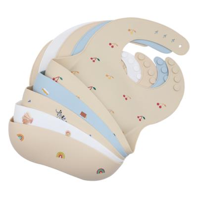 China BPA Free New Product Ideas Printing Silicone Bibs Custom Bandana Organic Silicone Bibs BPA Free for sale