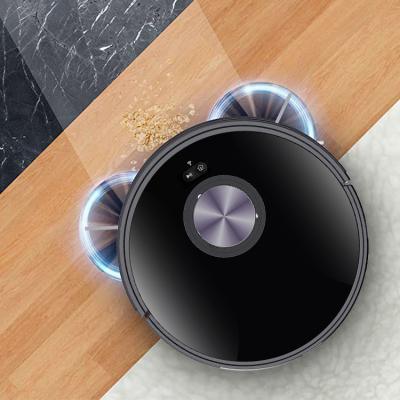 China Smart Hotel Vacuum Broom and Robot Cleaner Laser Navigation Vacuum Cleaner Wifi App Control with Wet Mopping for sale