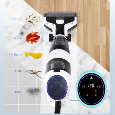 China Wet Mopping+Vacuum+ Sefl-Cleaning Aspiradora Portatil Sin Cable Led Display Home Floor Seal Cordless Wet Dry Vacuum Cleaner Self-Pumping for sale