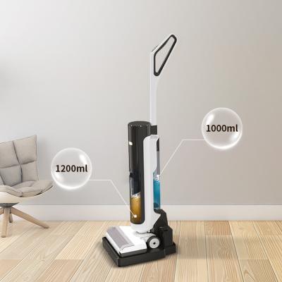 China Wet Mopping+Water Tank Hand Smart Stick Cordless Wet Dry Vacuum Cleaner Trapeadores Para Piso De Madera 14000pa 1200ml Sefl-Vacuum+Cleaning for sale