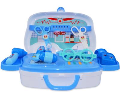 China Plastic Kids Pretend Play Cook Kitchen Toy Set For Kids Educational DIY Creative Box Style Packing Tool Outer Plastic Doctor Make Up Toy for sale