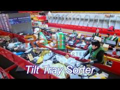 fast speed tilt tray parcel sorting equipment long lifespan design easy to upgrade