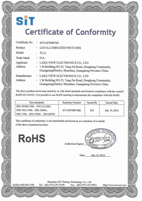 RoHS - Shenzhen Lakeview Electronics Co., Ltd.