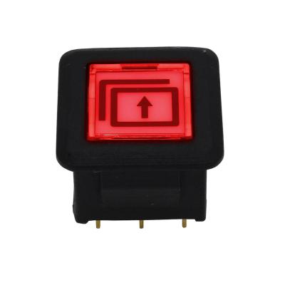 China Brass with Gold Plating Lakeview PLA Series PCB or Wire Mounted Momentary or Alternating Dual LED Push Button Switch for sale