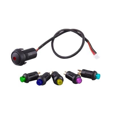 China Automotive Industry Lakeview PLE Series Non Lock SPST 1P1T Bi Super Bright Push Button Switch Momentary Dual Color LED for sale