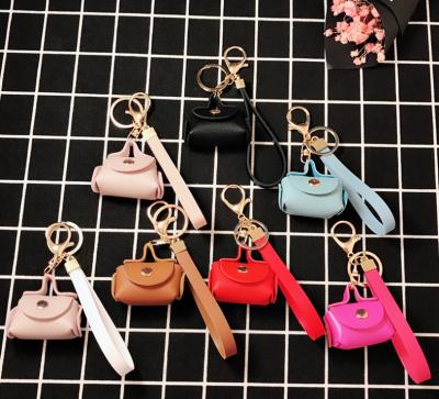 China Eco-friendly Korean Leather Bag Key Chain Pendant PU Leather Key Chain for sale