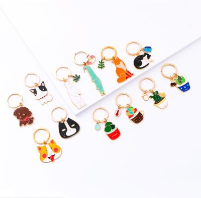 China Souvenir or promotion or cute KPOP charm metal key chain best quality factory gift korean animal keychain souvenir for sale