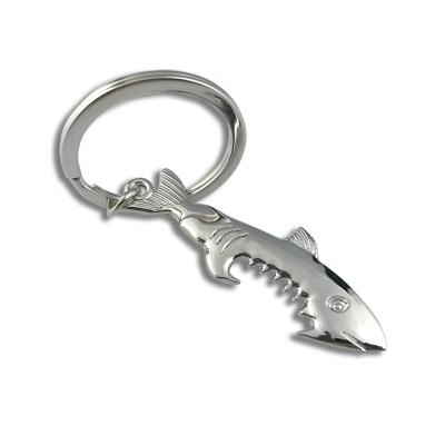 China Shark Opener Key Chain Animal Fish Shapes Bottle Opener Metal Opener Animal Keychain for sale