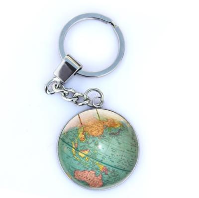 China Custom Round Map Earth Map Key Chain Palestine Metal Key Chain Metal Key Chain for sale