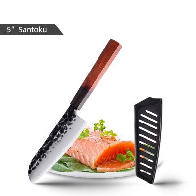 China Konoll viable 5 inch santoku knife with black japanese chef knife small coating slicer knife for sale