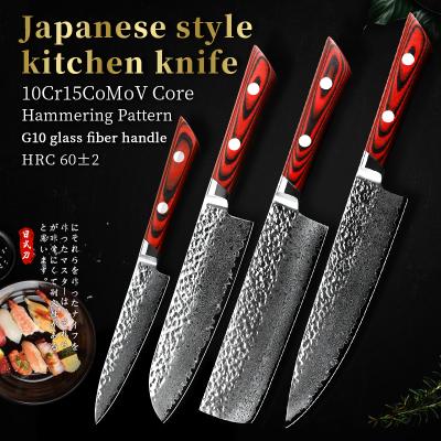 China Konoll Disposable In Stock Bulk Packing Damascus Steel Kitchen Chef Knife 67 Layers Santoku Knife Japanese Kiritsuke Knife for sale