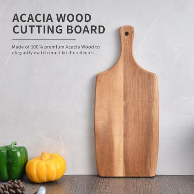 China Small Kitchen Disposable High Quality Acacia Cutting Board Chopper With Handle Cheese Board for sale