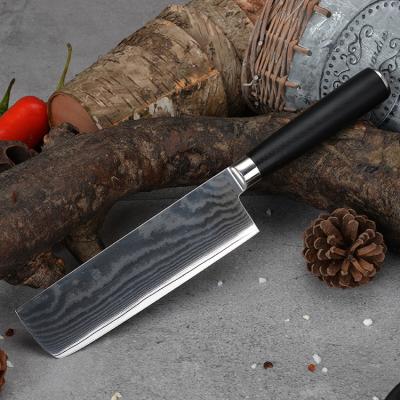 China KONOLL Yangjiang Knife Factory OEM Disposable Japanese Professional Chef 7 Inch Damascus Steel Kitchen Nakiri Knife for sale