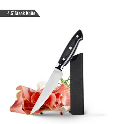 China Sustainable Konoll Serrated Steak Knife With Culinary Pakka Handle Using Steak Knife Amazon Hot Selling Knife for sale