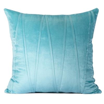 China Newest Velvet Pillowcase Best Price Cushion Cover Price Pillowcase Packing Hotel Pleated Pillowcase for sale