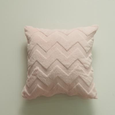 China Hot Factory Wholesale Sawtooth Pattern Wave Pattern Solid Color Polyester Pillow Cover for sale