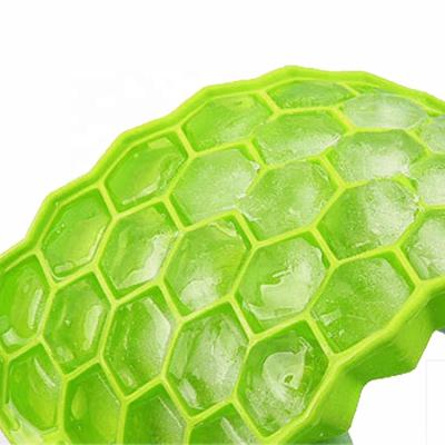 China Viable Silicone Mold 37 Cube Shaped Honeycomb Small Ice Maker With Lids for sale