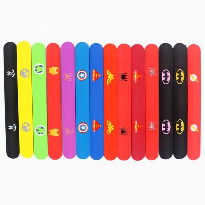 China LOGO Superhero Slap Wristband Silicone Wristband Silicone Superhero Slap Bracelet Customized Event Big For Kids Boys Girls for sale