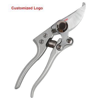 China Anti-Slip Handle CUSTOMIZED LOGO LOQ MOQ READY TO SHIP Shears Customize HRC Steel Tree Head Garden Pruner Scissors for sale