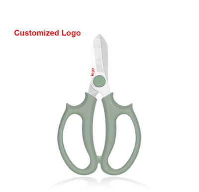 China LOW MOQ Anti-Slip Handle CUSTOMIZED LOGO Garden Hand Pruner Shears Tips Action Curved Blade Bonsai Scissors Customize Anti Tool Steel PVC for sale