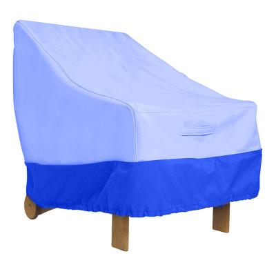 China Simple Customized Durable COLOR LOGO SIZE 600D Oxford Fabric Patio Chair Cover Furniture Waterproof Dustproof Cover for sale