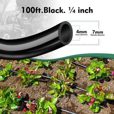 China Good Watering Quality 100ft Irrigation Water-saving Plastic Irrigation Line 1/4 Inch Garden/Farm Drip Irrigation System for sale