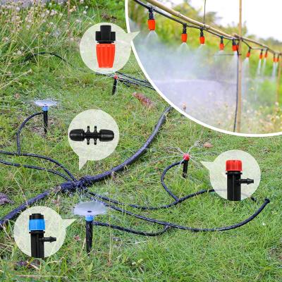 China 226FT Garden/Farm Greenhouse Irrigation Automatic Misting Plant Watering Kit System with 1/4 Inch 1/2 Inch White Piping Emitters Fittings for sale