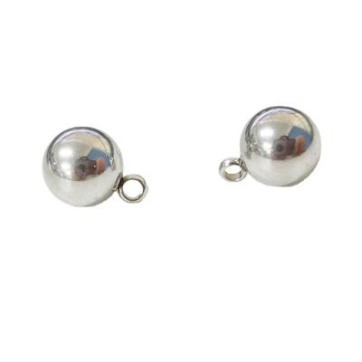 China Wholesale 3mm 4mm 5mm 6mm 7mm 8mm Stainless Steel Hanging Decoration Ball With Welded Ring Hook for sale